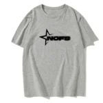 NOFS Grey Casual Summer Cotton T Shirt